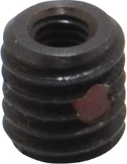 Made in USA - M3x0.50 Internal, M6x1.00 External, Metric Coarse, 6.5mm Insert Length, Thread Locking Repair Inserts - Carbon Steel, Oxide Finish, Grade 303 - Exact Industrial Supply