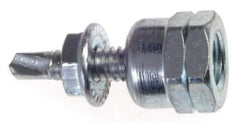 ITW Buildex - 3/8" Zinc-Plated Steel Vertical (End Drilled) Mount Threaded Rod Anchor - 5/8" Diam x 1" Long, 1,510 Lb Ultimate Pullout, For Use with Steel - Exact Industrial Supply
