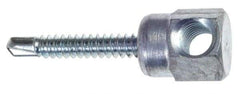 ITW Buildex - 3/8" Zinc-Plated Steel Horizontal (Cross Drilled) Mount Threaded Rod Anchor - 5/8" Diam x 1" Long, 1,477 Lb Ultimate Pullout, For Use with Steel - Exact Industrial Supply