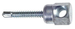 ITW Buildex - 3/8" Zinc-Plated Steel Horizontal (Cross Drilled) Mount Threaded Rod Anchor - 5/8" Diam x 1-1/4" Long, 1,500 Lb Ultimate Pullout, For Use with Steel - Exact Industrial Supply