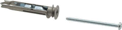 Buildex - #8 Screw, 9/16" Diam, 2-1/2" Long, 3/8 to 1/2" Thick, Self Drilling Drywall & Hollow Wall Anchor - Zinc, Grade 3, Use in Drywall - Exact Industrial Supply