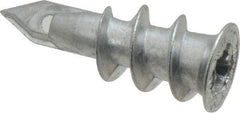 Buildex - #6 to 8 Screw, 7/16" Diam, 1-1/4" Long, 3/8 to 3/4" Thick, Self Drilling Drywall & Hollow Wall Anchor - Zinc Plated, Zinc, Grade 3, Use in Drywall - Exact Industrial Supply