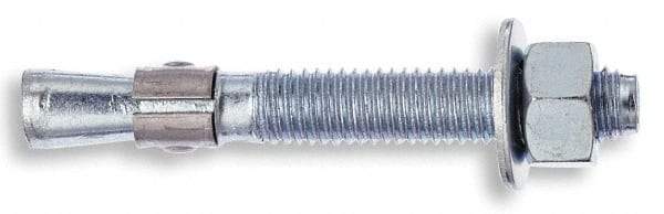 Red Head - 5/8" Diam, 5/8" Drill, 7" OAL, 2" Min Embedment Wedge Expansion Concrete Anchor - 316 Stainless Steel, Hex Nut Head, Hex Drive, 3-1/2" Thread Length - Exact Industrial Supply