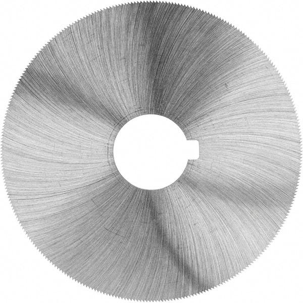 Made in USA - 2" Diam x 0.008" Blade Thickness, 3/8" Arbor Hole Diam, 190 Teeth, High Speed Steel, Jeweler's Saw - Uncoated - Exact Industrial Supply