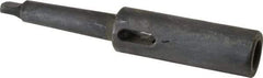 Scully Jones - MT2 Inside Morse Taper, MT2 Outside Morse Taper, Extension Sleeve - Hardened & Ground Throughout, 1-3/16" Projection, 1.19" Body Diam - Exact Industrial Supply