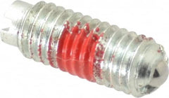 TE-CO - 10-32, 0.093" Ball Diam, 33/64" Body Length, 0.025" Max Ball Reach, Threaded Ball Plunger - Exact Industrial Supply