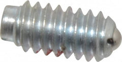 TE-CO - 1/4-20, 0.125" Ball Diam, 17/32" Body Length, 0.035" Max Ball Reach, Threaded Ball Plunger - Exact Industrial Supply