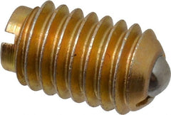 TE-CO - 3/8-16, 0.187" Ball Diam, 5/8" Body Length, 0.048" Max Ball Reach, Threaded Ball Plunger - Exact Industrial Supply