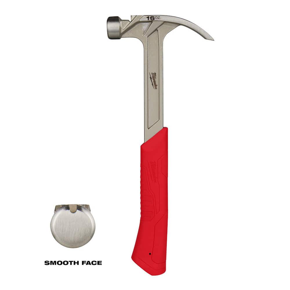 Nail & Framing Hammers; Claw Style: Curved; Head Weight (Lb): 1 lb; Head Weight (Oz): 16 oz; Handle Material: Steel; Face Surface: Smooth; Face Diameter: 1 in; Head Material: Steel; Face Diameter (Inch): 1 in; Handle Material: Steel; Handle Material: Stee
