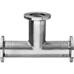 Metal Vacuum Tube Fittings; Material: Stainless Steel; Fitting Type: Tee; Tube Outside Diameter: 1.500; Fitting Shape: Tee; Connection Type: Quick-Clamp; Maximum Vacuum: 0.0000001 torr at 72 Degrees F; Thread Standard: None; Flange Outside Diameter: 2.16