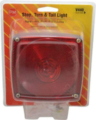 Peterson - 4-1/2" Long x 4-1/2" Wide Red Towing Lights - 12 Volt, Plastic - Exact Industrial Supply