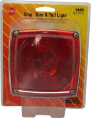 Peterson - 4-1/2" Long x 4-1/2" Wide Red Towing Lights - 12 Volt, Plastic - Exact Industrial Supply