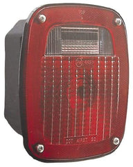 Peterson - 6-3/4" Long x 6-1/4" Wide Red Towing Lights - 12 Volt, Plastic - Exact Industrial Supply