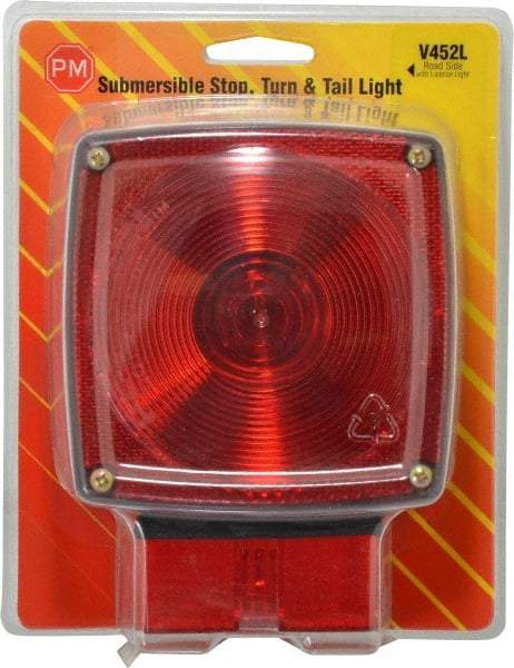 Peterson - 4-1/2" Long x 4-1/2" Wide Red Towing Lights - 12 Volt, Plastic - Exact Industrial Supply