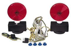 Peterson - 4-1/8" Long x 4-1/8" Wide Red Towing Lights - 12 Volt, Plastic - Exact Industrial Supply