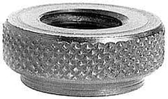 Gibraltar - 5/16-18" UNC Thread, Black Oxide Finish, Steel Round Knurled Check Nut - 1/4" Overall Height, 3/4" Head Diam, 1/2" Base Diam - Exact Industrial Supply