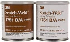 3M - 16 oz Can Two Part Epoxy - 45 min Working Time, 2,000 psi Shear Strength, Series 1751 - Exact Industrial Supply