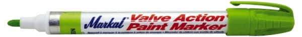 Markal - Light Green Lead-Free Paint Marker - Fiber Tip, Alcohol Base Ink - Exact Industrial Supply