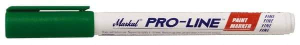 Markal - Green Liquid Enamel-Based Paint Marker - Fine Tip, Alcohol Base Ink - Exact Industrial Supply