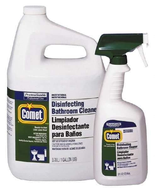 Comet USA LLC - 32 oz Spray Bottle Liquid Bathroom Cleaner - Citrus Scent, Disinfectant, General Purpose Cleaner - Exact Industrial Supply