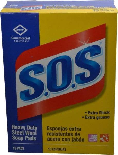 Value Collection - Steel Wool Scouring Soap Pad - Heavy-Duty, Blue/Gray - Exact Industrial Supply