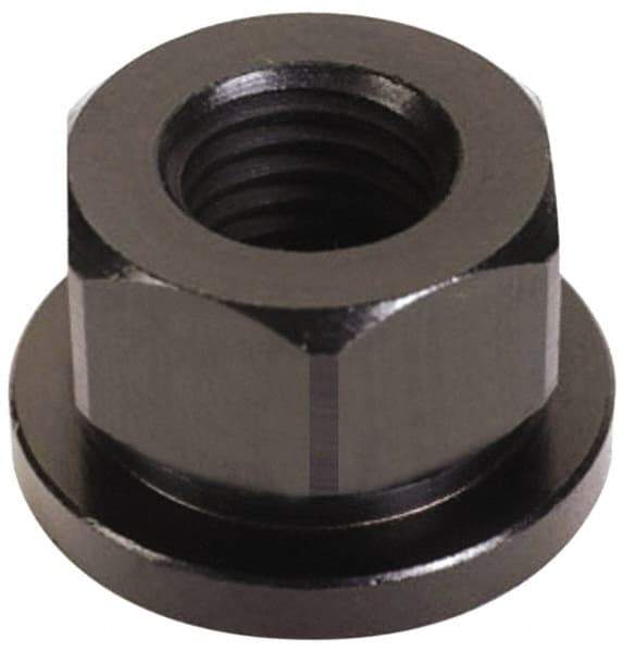TE-CO - 7/8-14, 1-3/4" Flange Diam, 1-1/8" High, 1-7/16" Across Flats, Flange Nut - Grade 12L14 Steel, Black Oxide Finish, 1/4" Flange Height, TCMAI - Exact Industrial Supply