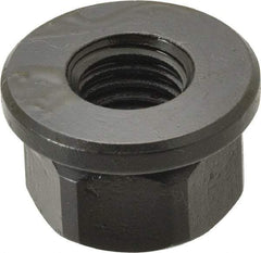 TE-CO - 5/8-11, 1-3/8" Flange Diam, 13/16" High, 1-1/16" Across Flats, Flange Nut - Grade 12L14 Steel, Black Oxide Finish, 3/16" Flange Height, TCMAI - Exact Industrial Supply