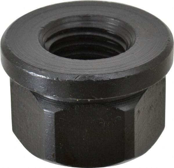 TE-CO - 7/8-9, 1-3/4" Flange Diam, 1-1/8" High, 1-7/16" Across Flats, Flange Nut - Grade 12L14 Steel, Black Oxide Finish, 1/4" Flange Height, TCMAI - Exact Industrial Supply