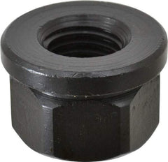TE-CO - 7/8-9, 1-3/4" Flange Diam, 1-1/8" High, 1-7/16" Across Flats, Flange Nut - Grade 12L14 Steel, Black Oxide Finish, 1/4" Flange Height, TCMAI - Exact Industrial Supply