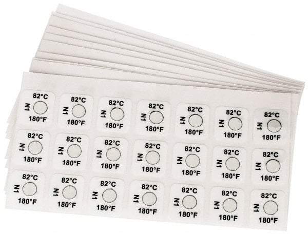 Tempil - 132°C Temp Indicating Label - 1 Rating - Exact Industrial Supply