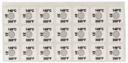 Tempil - 149°C Temp Indicating Label - 1 Rating - Exact Industrial Supply