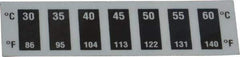 Tempil - 30°C Temp Indicating Label - 7 Ratings - Exact Industrial Supply