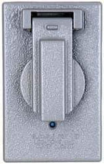 Cooper Crouse-Hinds - Electrical Outlet Box Aluminum Weatherproof Cover - Includes Gasket - Exact Industrial Supply