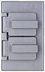 Cooper Crouse-Hinds - Electrical Outlet Box Aluminum Weatherproof Cover - Includes Gasket - Exact Industrial Supply