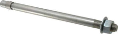Red Head - 3/4" Diam, 3/4-10, 12" OAL, Grade 3, Wedge Expansion Concrete Anchor - Steel, Zinc Plated, 1-3/4" Thread Length, Tie Wire Head, 3/4" Drill - Exact Industrial Supply