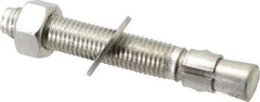 Red Head - 3/4" Diam, 3/4" Drill, 5-1/2" OAL, 2" Min Embedment Wedge Expansion Concrete Anchor - 304 Stainless Steel, Hex Nut Head, Hex Drive, 3-5/8" Thread Length - Exact Industrial Supply