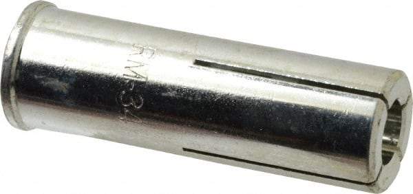 Red Head - 1" Diam, 1" Drill, 1-1/4" Min Embedment Drop-In Concrete Anchor - Grade 3 Steel, Zinc-Plated Finish, Flange Head, Slotted Drive, 1-1/4" Thread Length - Exact Industrial Supply