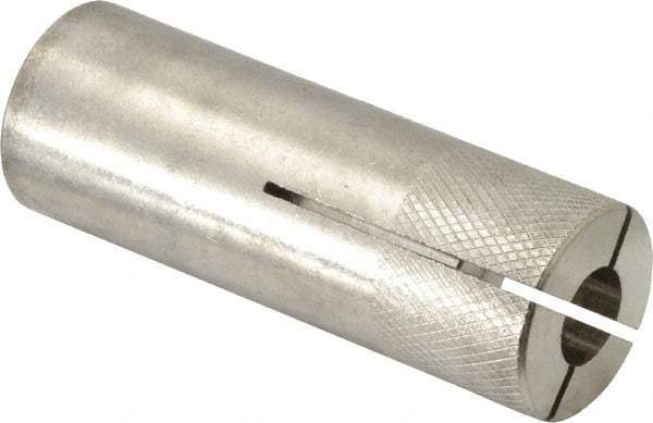 Red Head - 7/8" Diam, 7/8" Drill, 1-1/2" Min Embedment Drop-In Concrete Anchor - 303, 18-8 Stainless Steel, Slotted Drive, 1" Thread Length - Exact Industrial Supply