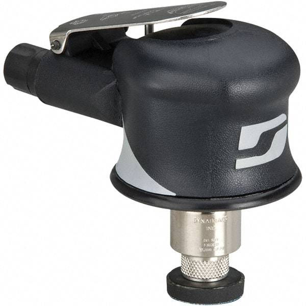 Dynabrade - 7,500 OPM, 6 CFM Air Consumption, Palm Air Orbital Sander - Round Pad, 1/4 NPT Inlet - Exact Industrial Supply
