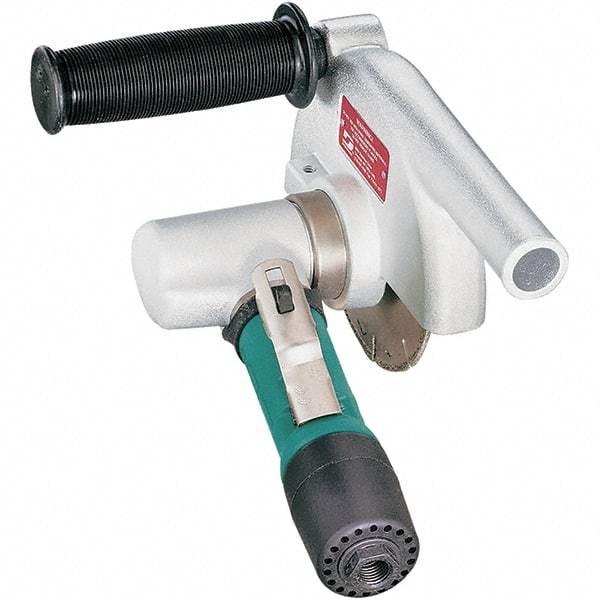 Dynabrade - 4-1/2" Wheel Diam, 20,000 RPM, Pneumatic Cutoff & Cutoff-Grinder Tool - Right Angle Handle, 1/4 NPT Inlet - Exact Industrial Supply