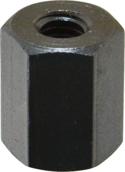 TE-CO - M6x1.00 Metric Coarse, 16mm OAL Steel Standard Coupling Nut - Black Oxide Coated, 13mm Width Across Flats - Exact Industrial Supply