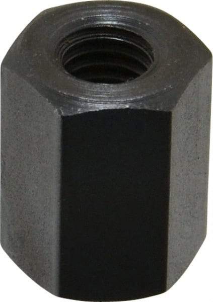 TE-CO - M8x1.25 Metric Coarse, 19mm OAL Steel Standard Coupling Nut - Black Oxide Coated, 14mm Width Across Flats - Exact Industrial Supply