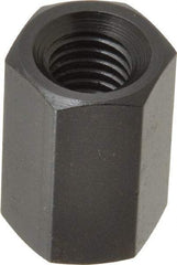 TE-CO - M10x1.50 Metric Coarse, 24mm OAL Steel Standard Coupling Nut - Black Oxide Coated, 16mm Width Across Flats - Exact Industrial Supply