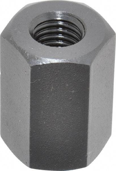 TE-CO - M12x1.75 Metric Coarse, 32mm OAL Steel Standard Coupling Nut - Black Oxide Coated, 22mm Width Across Flats - Exact Industrial Supply