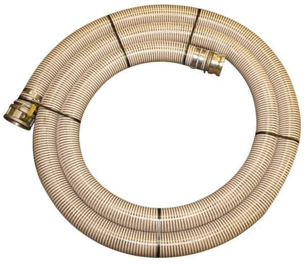 Alliance Hose & Rubber - -10 to 130°F, 4" Inside x 4.49" Outside Diam, PVC Liquid Suction & Discharge Hose - Clear, 20' Long, 28 Vacuum Rating, 50 psi Working Pressure - Exact Industrial Supply