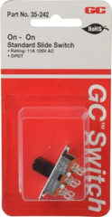 GC/Waldom - 0.50 at 125 VDC, 11 at 125 VAC, DPDT Solder Slide Switch - Exact Industrial Supply