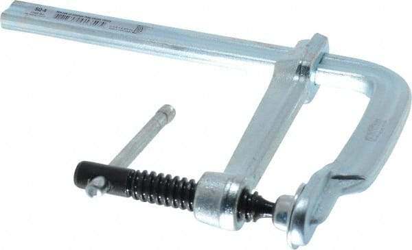 Bessey - 4-3/4" Deep Throat, 6" Max Capacity, Standard Sliding Arm Clamp - 1,330 Lb Clamping Pressure, 5/8" Spindle Diam - Exact Industrial Supply