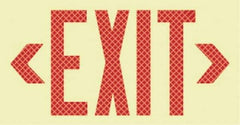 NMC - Exit, Plastic Exit Sign - 13" Wide x 7-1/2" High, Reflective - Exact Industrial Supply