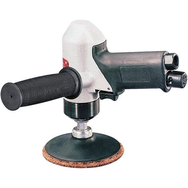 Dynabrade - 4" Max Disc, 11,000 RPM, Pneumatic Handheld Disc Sander - 32 CFM, 1/4 NPT Inlet, 0.7 hp, 90 psi - Exact Industrial Supply