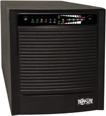 Tripp-Lite - 15 Amp, 1,500 VA, Tower & Rack Mount Online Backup Uninterruptible Power Supply - Backup 4-1/2 min with Full Load & 13 min with Half Load, 120 VAC Input & Output, 1,200 Watt Output, 1 Phases, 6 Outlets - Exact Industrial Supply